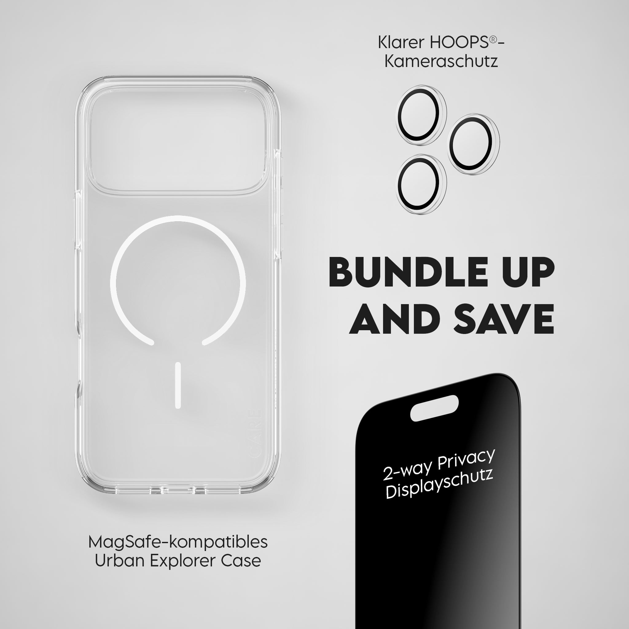 PanzerGlass® | CARE™ by PanzerGlass® Privacy Flagship 3-in-1 Set iPhone 18 Pro